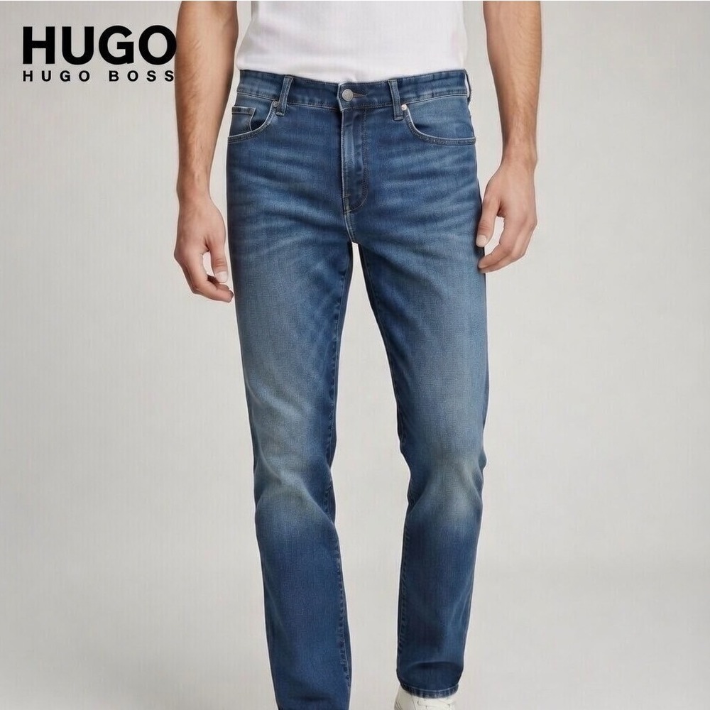 Hugo Boss Men's Slim Jeans in Blue Denim